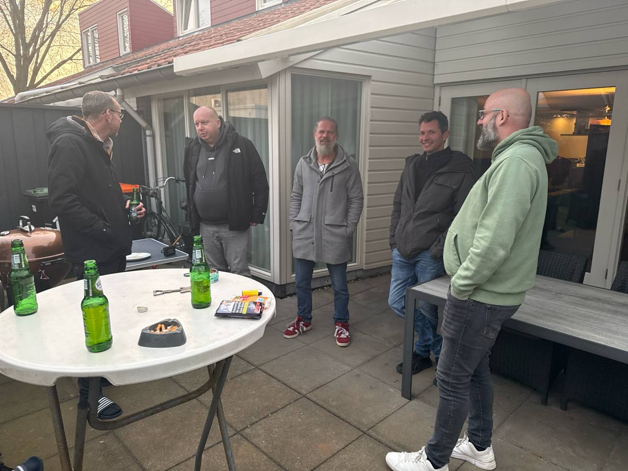 Groepsfoto van Robs verjaardag